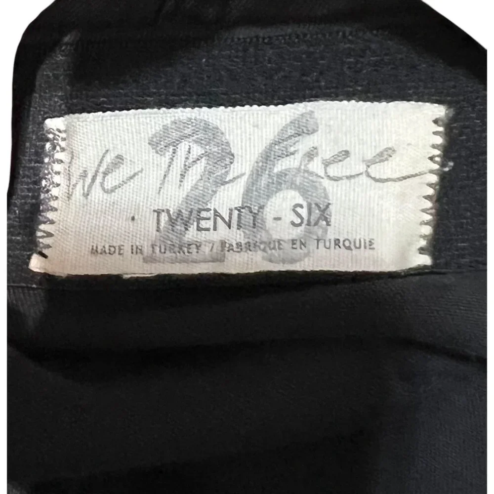 FREE PEOPLE Pants Women 26 Rinse Black Gray Flare Bell Bottom Faded Jean Pull On - Picture 3 of 10